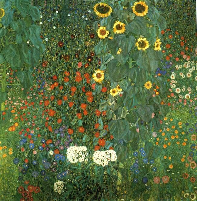 Gustav Klimt Country Garden with Sunflower